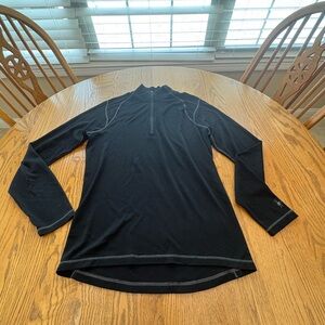 Smartwool Merino 250 1/4 zip pullover black men's size medium